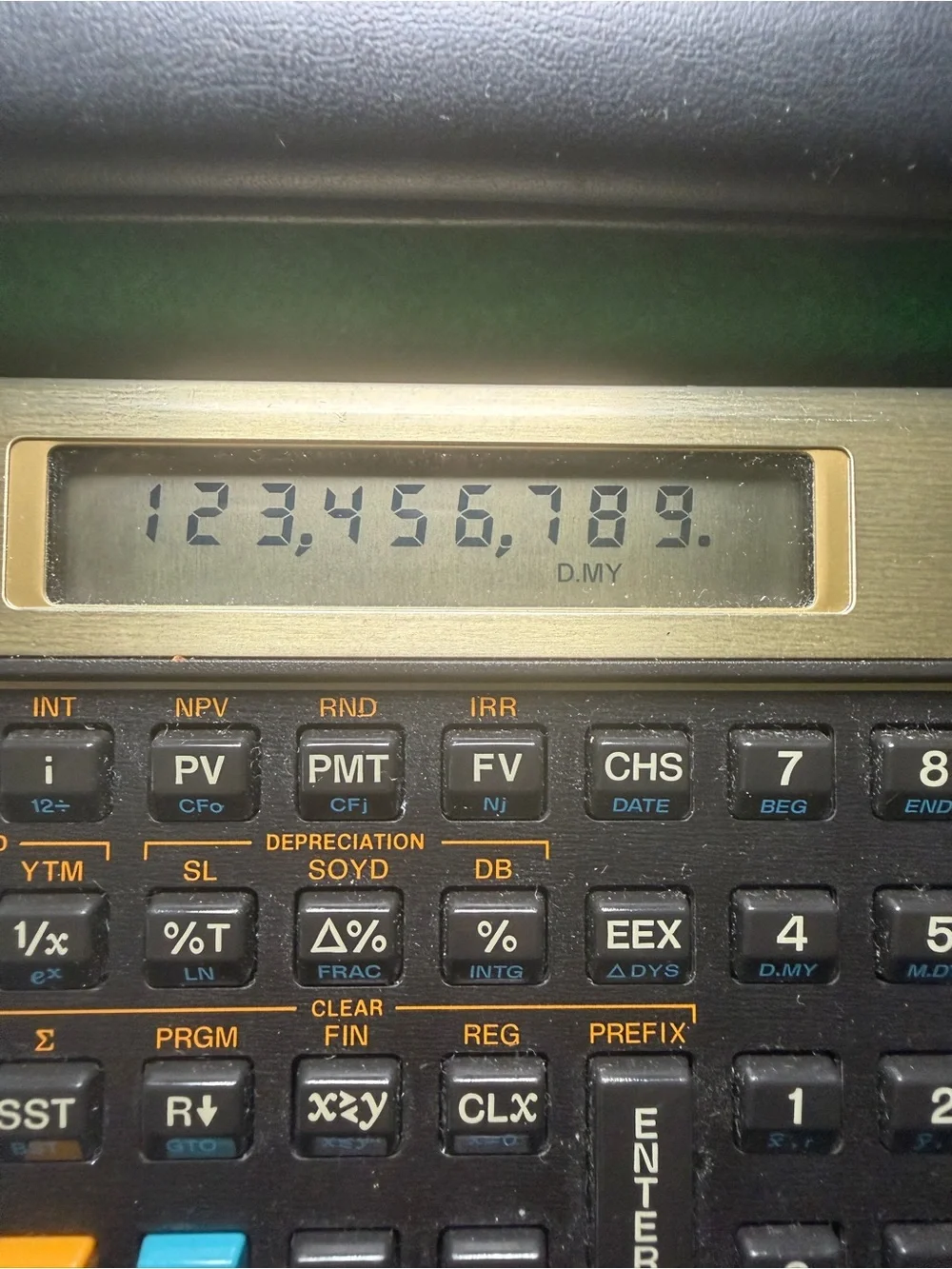 Vintage 80s HP 12C Financial Calculator w/ Case Working